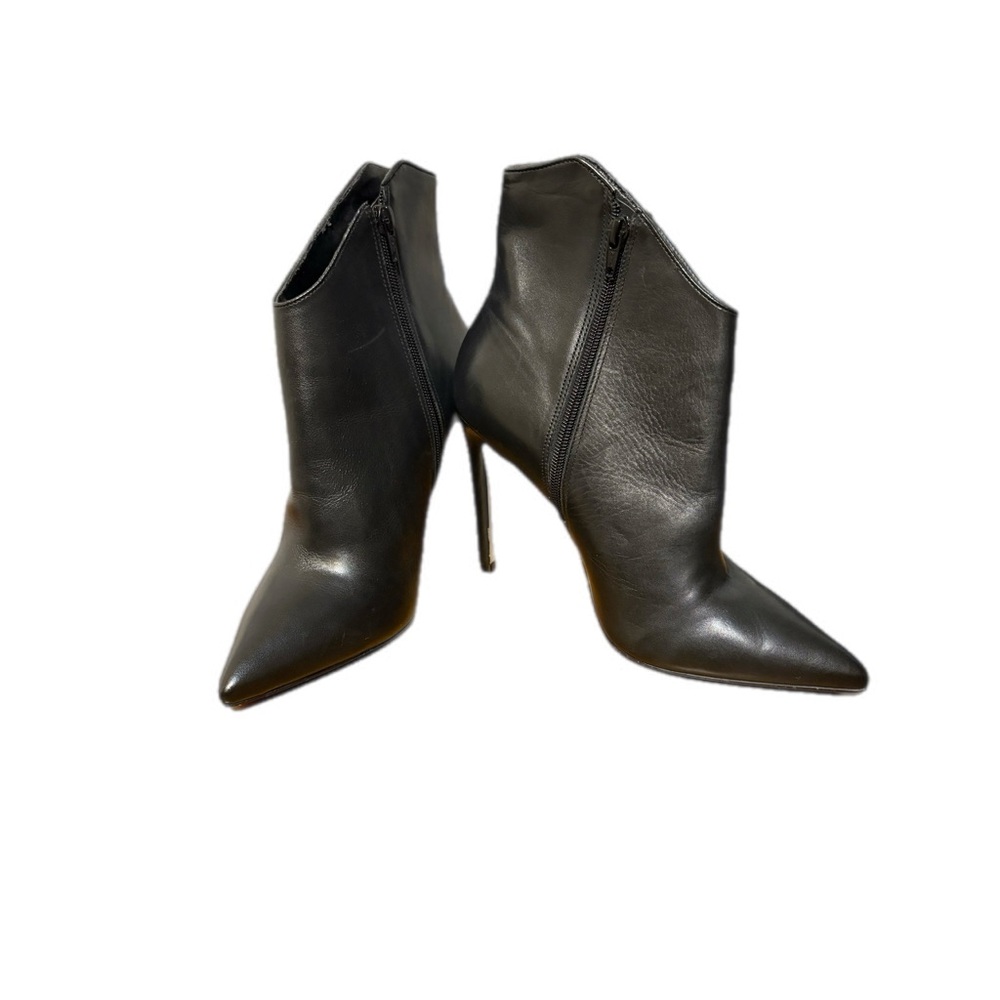 Aldo Sleek Black Heeled Boots - Picture 4 of 9